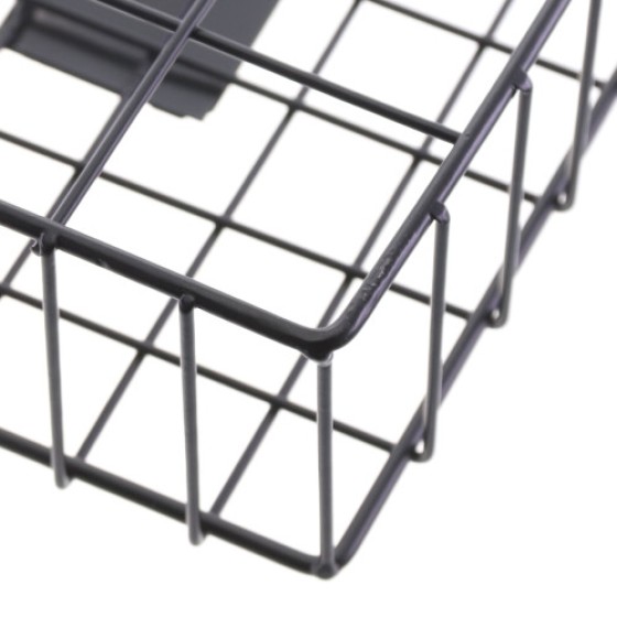 (Black) Magazine Rack, Letter and Newspaper Basket, Wall-Mounted Storage Rack